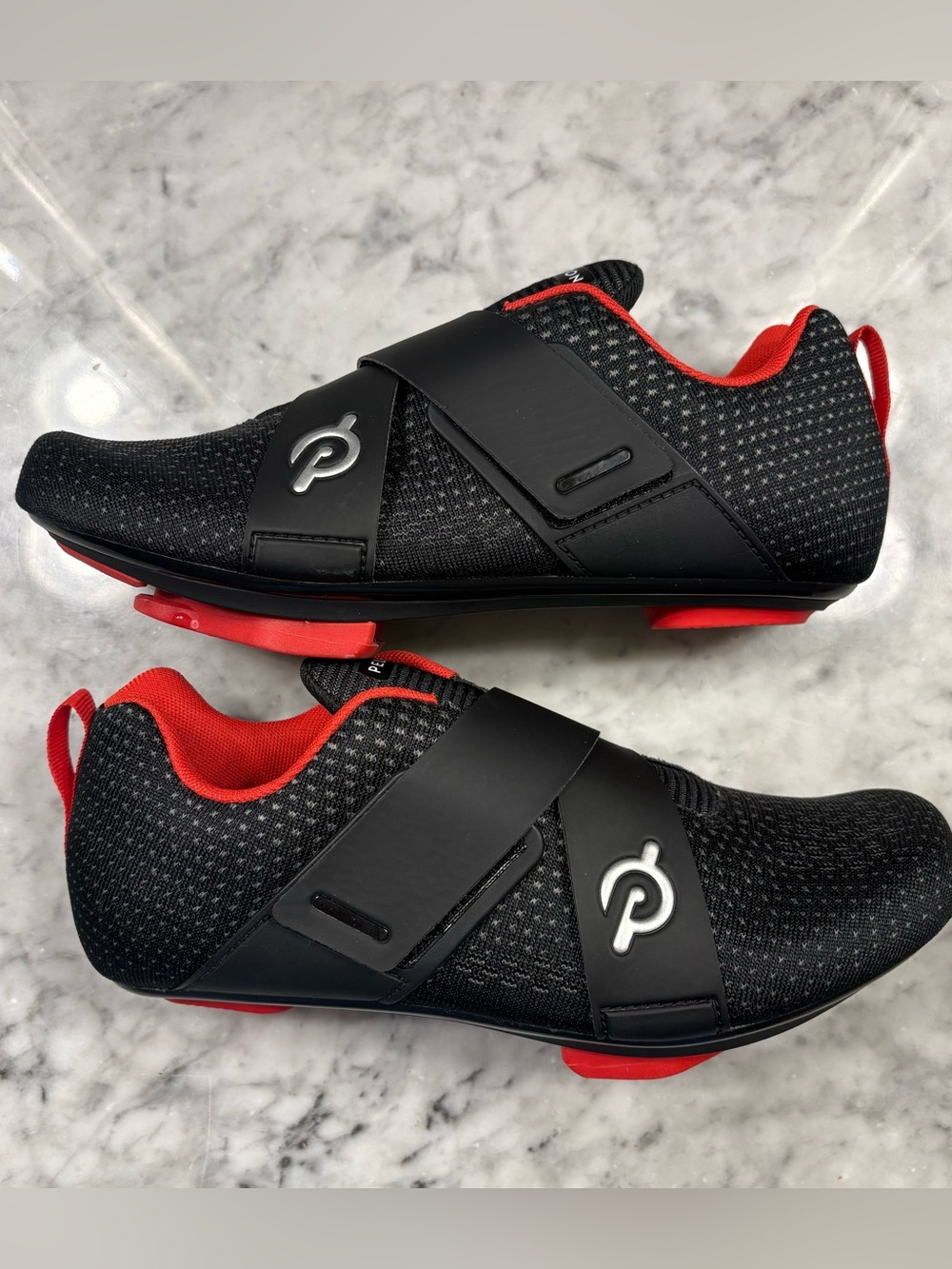 Peloton Black Altos Red Men's Athletic Cycling Shoes Size 6.5 Men / 8 Women